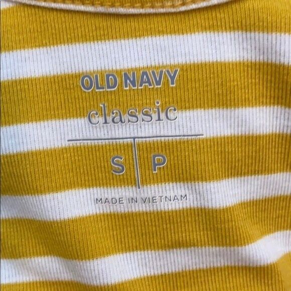 Old Navy Yellow Striped Scoop Back Top Size Small - Picture 3 of 4